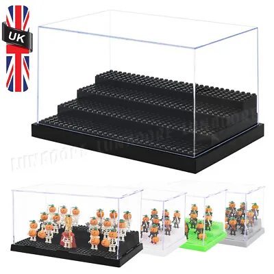 3/4 Steps Building Blocks Acrylic Display Case For Minifigures Box Dustproof UK • £21.49