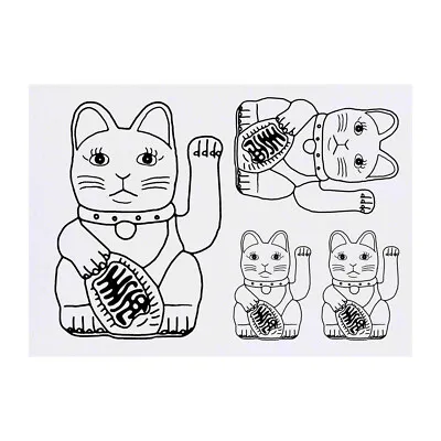 £5.99 • Buy 4 X 'Lucky Cat' Temporary Tattoos (TO00038247)