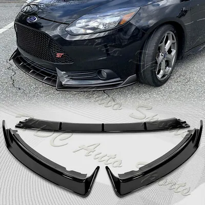For 2012-2014 Ford Focus ST MK3 GT-Style Painted Black Front Bumper Spoiler Lip • $99.99