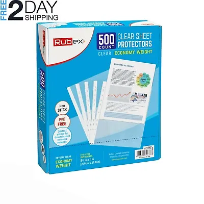  500 Sheet Protectors Holds 8.5 X 11 Inch Sheets • $29.95