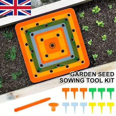 Seed Sowing Tool Kit Square Foot Seeds Spacer Template Gardening Spacing Tools • £13.22