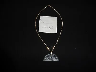 Lalique Tree Of Life Pendant & Gold-Plated Chain Link Signed France  - Retired • $245