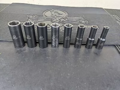 #bf571 Matco Tools 3/8  Drive SAE 6 Point Deep ADV Impact 8pc Socket Set • $79.95