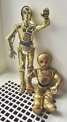 1997 C-3PO Action Figure Hasbro 12” & 1997 Kenner Star Wars Buddies C-3PO • $25