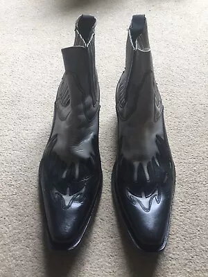 £54.99 • Buy Black/ Grey Mens Sancho Cowboy Boots / Country & Western/size Uk 11 ,Eu 45.