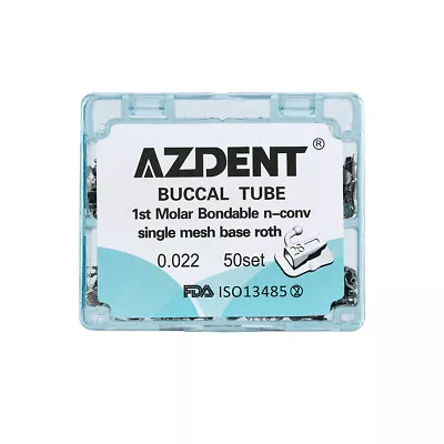 AZDENT Dental Orthodontic Buccal Tubes 1st/2nd Molar Tube Roth/MBT 022 Bondable • $50.39