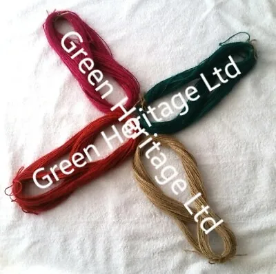 1ply 1m-500m Natural Red Green Soft Jute Twine String Rustic Coloured Craft Cord • £1.79