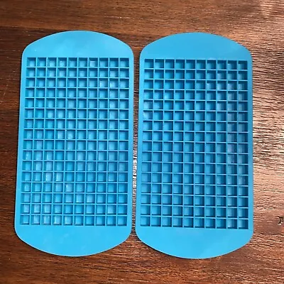 Mini Ice Cube Trays Set Of Two (2) Teal Square 160 Count • $7.99