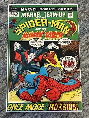 Marvel Team-up #3_july 1972_vf+_spider-man_human Torch_morbius_bronze Age! • $1.25