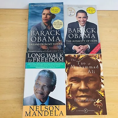 Barack Obama A Long Walk To Freedom Tao Of Muhammad Ali Biography Book Bundle • £8.99