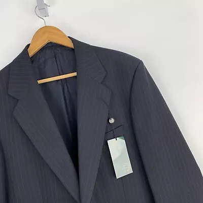 Vintage NWT St Michael M&S Suit Jacket Blazer Mens M 42  Wool Blend Pinstripe • $37.34