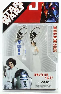 Basic Fun - LFL Star Wars Keychain Series 1 Princess Leia & R2-D2 - 2007 • $13.99