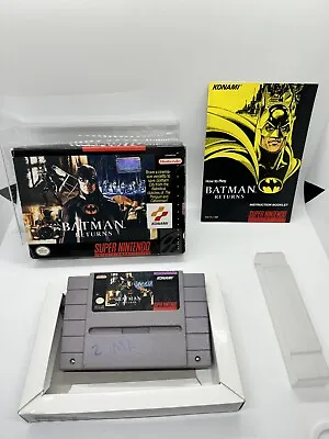 Batman Returns (Super Nintendo 1992) SNES Complete CIB Konami  Rare!!! • $89.99