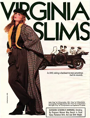 Virginia Slims  Taking A Back Seat To Men Sometimes Had Its Rewards  Print Ad • $9.99