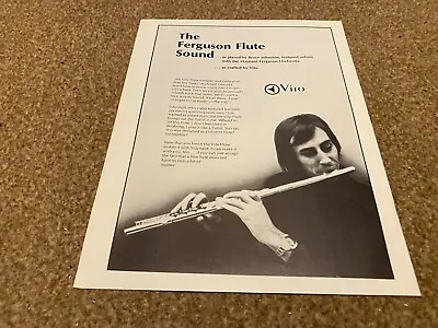 Framed Advert 11x8 My Vito Flute - Bruce Johnston Maynard Ferguson Orchestra • $28.58