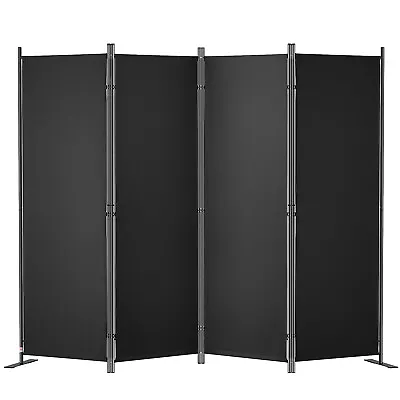 VEVOR 4-Panel Room Divider Folding Privacy Screen Home Office 224 X 171cm Black • $79.99