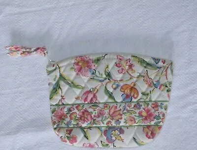 VERA BRADLEY Perennial Pattern Small Cosmetic Bag Top Zip - EXC • $24.99