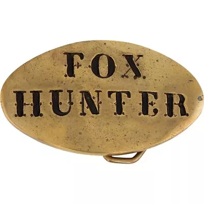 New Brass Fox Hunt Hunter Hunting Dog Foxhound Beagle 70 NOS Vintage Belt Buckle • $50