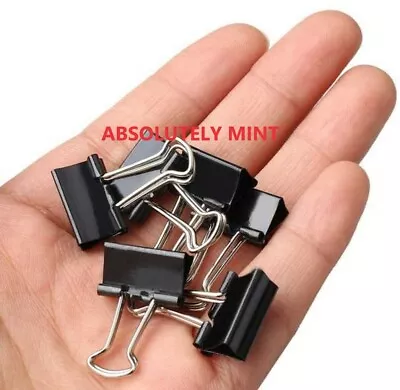 £1.99 • Buy Bulldog Foldback Clips Metal Binder Grip Paper Clip Fold Back 15mm-51mm 6 Sizes