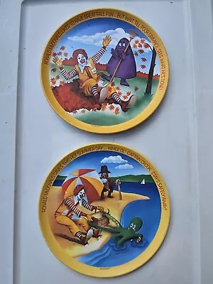 McDonalds Vintage 1977 (Set Of 2) Plates Summer And Fall Scenes Made In The USA • $8.99