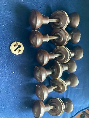 £15 • Buy Vintage Bakelite Door Knobs Handles Art Deco 1930's Antique Old Plate 
