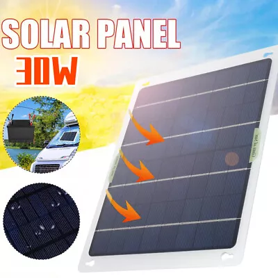 30W Solar Panel 12V Trickle Charge Battery Charger For Maintainer RV Waterproof • $23.99