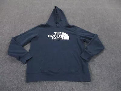 The North Face Hoodie Sweatshirt Adult M Blue Logo Pullover Jumper Casual Mens • $19.95
