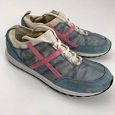 $16.99 • Buy Polo Sport Ralph Lauren X-67 Womens Shoes Size 8.5 B Blue Pink