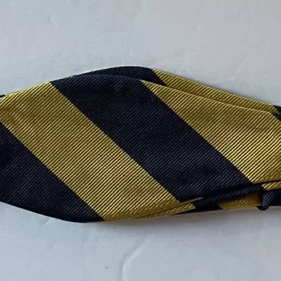 Bow Tie Men Silk BLUE GOLD Stripe SELF TIE Bowtie MICHIGAN CAL BEARS • $14.99