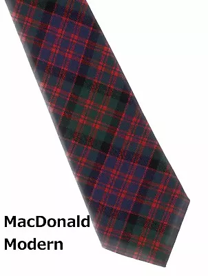 Tartan Tie Clan Donald MacDonald OR Pocket Square Scottish Wool Plaid  • $32.85