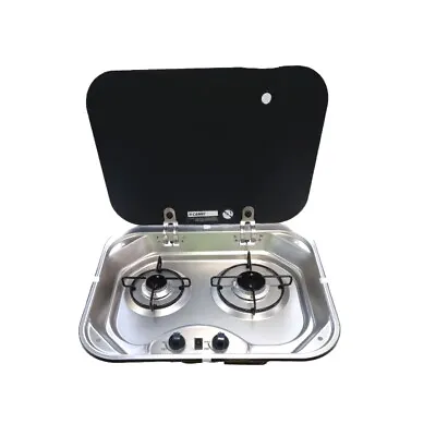 Camec 2 Burner Stove Cooktop For Caravan Camper Trailer AGA Approved LPG Gas Hob • $379