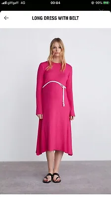 New Zara Maternity Dress With Belt Size M • £16