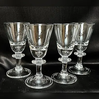 Vintage Glasses Hand Blown Tagen By Hadeland Of Norway MCM Wine Glass Set 4  * • $159