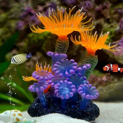 £5.22 • Buy Aquarium Artificial Plant Fish Tank Ornament Resin Fake Soft Coral Decor
