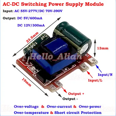 $2.08 • Buy AC-DC Converter AC110V 220V 230V To 5V 12V Isolated Switching Power Supply Board