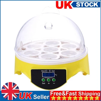 7 Egg Incubator Poultry Incubator Brooder Digital Temperature Control (US) • £23.79