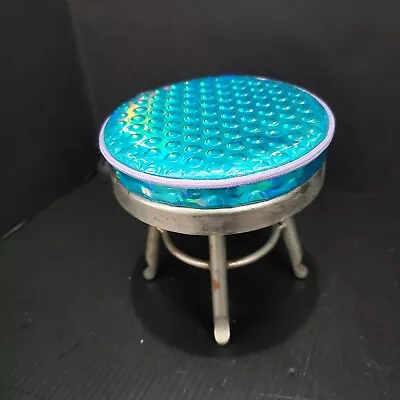 American Girl Doll Metallic Stool Chair Hair Beauty Salon Blue Teal  Retired • $23.99