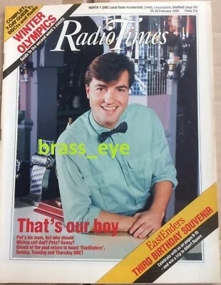 Radio Times EastEnders 3rd Anniversary A Very Peculiar Practice Peter Davison • £17.99