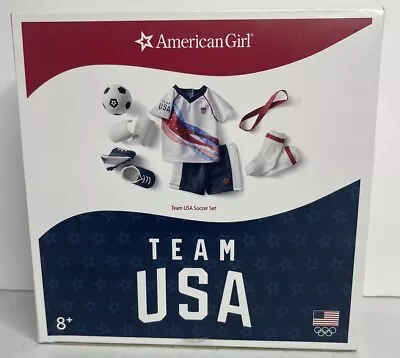 NEW American Girl Olympics Team USA Soccer Set - Doll Uniform Ball Cleats  • $29.99