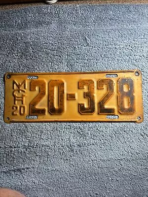 1920 Michigan License Plate 20-328 • $24.99