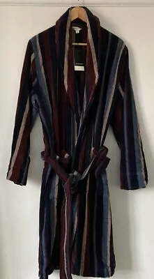 Marks & Spencer Mens AUTOGRAPH Dressing Gown Pure Cotton Size Medium Multi • £32.99