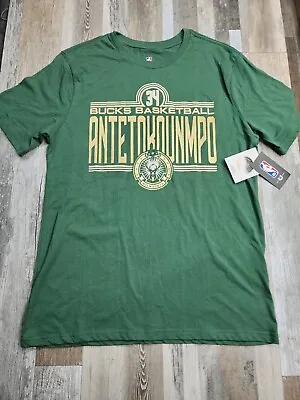 NEW Giannis Antetokounmpo Bucks Mens Sz LARGE Tee Shirt NBA Apparel TShirt NWT  • $13.99