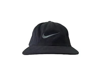 Vintage Nike White Tag Strap Back Cotton Hat Cap Adult OSFA 90s • $30
