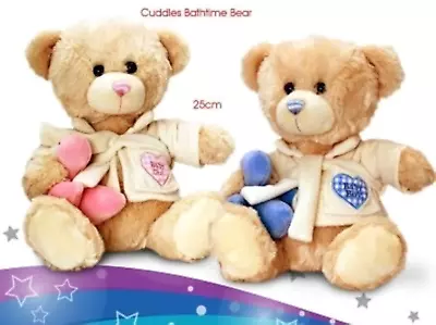 £15.99 • Buy Deluxe Cuddles Bath Time Bear -Baby Blue Or Baby Pink 25cm