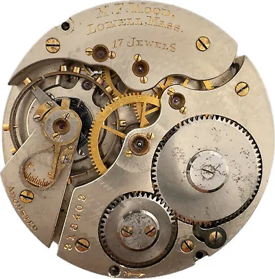 Antique 16s Hamilton M.F. Wood 17 Jewel Mechanical Pocket Watch Movement 974 • $80