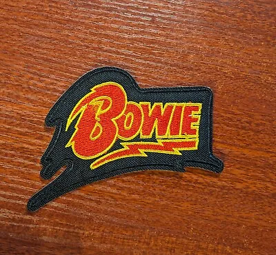 David Bowie Patch Ziggy Stardust Starman 80s Music Embroidered Iron On 3x4  • $4
