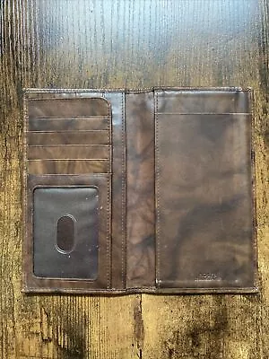 90’s ROLFS American Classic Long Wallet Brass Brown Genuine Leather For Men • $15