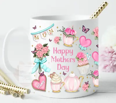 Personalised Mothers Day Mug Cup Mummy Mum Grandma Nanny Nan Mam Nanny Gift Idea • £9.99