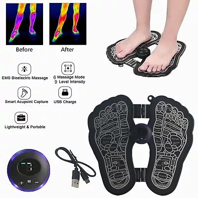 EMS Bioelectric Foot Acupoint Massager Mat Muscle Stimulator Pad Rechargeable • $11.89