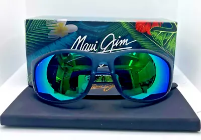 NEW Maui Jim Nuu Landing Matte Teal With Maui Green Lens Sunglasses GM869-03 • $209